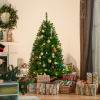 5 Feet Christmas Tree Warm White LED Light Holiday Home Decoration, Green - Image 2