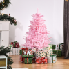 4FT Artificial Christmas Tree Holiday Xmas Automatic Open for Home Party Pink - Image 2