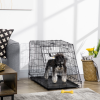 Metal Collapsible Car Dog Cage Transport Carrier Removable Tray 77 x 47 x 55cm - Image 2