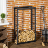 Metal Rust-Resistant Firewood Log Rack Black - Image 2