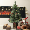 HOMCOM 1.2m Prelit Christmas Tree with 100 Warm White LED Lights and 8 Modes - Image 2