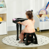 AIYAPLAY 32 Keys Kids Piano Keyboard with Stool, Lights, Microphone, Black - Image 2
