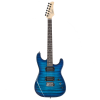 GST Stylish H-H Pickup Tiger Stripe Electric Guitar Kit with 20W AMP Bag Guitar Strap Blue - Image 3