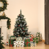 4FT Artificial SnowDipped Christmas Tree Foldable Berries White Pinecones Green - Image 2