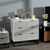 Chest of Drawers with Metal Handles Freestanding Dresser Modern Wooden - Image 2