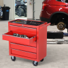 Roller Tool Cabinet Storage Box 5 Drawers Wheels Caster Garage Workshop Red - Image 2