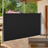 3x1.6M Retractable Side Awning Screen Fence Patio Privacy Divider Black - Image 2