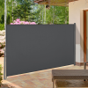 3x1.6M Retractable Side Awning Screen Fence Patio Privacy Divider Grey - Image 2