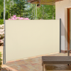 3x1.6M Retractable Side Awning Screen Fence Patio Privacy Divider Cream - Image 2