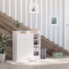Shoe Storage Cabinet Home 2 Doors w/Adjustable 4 Shelves White - Image 2