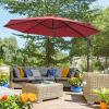 3m Cantilever Aluminium Frame Outdoor Garden Parasol - Image 2