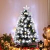 3ft White Light Christmas Tree 90 LEDs Star Topper Tri-Base Pre-Lit Home - Image 2