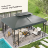 3x4m Gazebo Replacement Roof Canopy 2 Tier Top UV Cover Sun Awning Shelters - Image 2