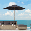 Outsunny Stylish Wooden Parasol - Easy Shade for Outdoor Relaxation - Image 2