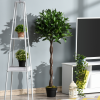 2 Artificial Topiary Bay Laurel Ball Trees Nursery Pot for Indoor Outdoor Decor - Image 2