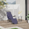 2 in 1 Sun Lounger Folding Reclining Chair Camping Adjustable Back & Pillow - Image 2