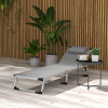 Foldable Reclining Sun Lounger Lounge Chair Camping Bed Cot with Pillow - Image 2