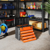 HOMCOM 4 Drawers Large Tool Box, Steel Toolbox with Handle - Image 3
