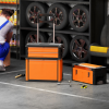 HOMCOM 3-Tier Tool Box with Wheels, Stackable Steel Toolbox - Image 3