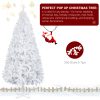 6FT Iron Leg White Christmas Tree with 400 Branches - Image 2