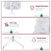 6FT Iron Leg White Christmas Tree with 400 Branches - Image 3