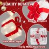 3FT Lighted Gift Box Tower, Pre-lit Stacked Present Boxes Ornament with 80 LED Warm White Lights and Stakes for Christmas Outdoor Indoor Decorations Lighted Holiday Displays - Image 3