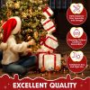 3FT Lighted Gift Box Tower, Pre-lit Stacked Present Boxes Ornament with 80 LED Warm White Lights and Stakes for Christmas Outdoor Indoor Decorations Lighted Holiday Displays - Image 4