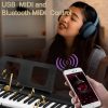 Glarry GPP-106 88 Key Folding Piano Semi-Weighted Standard Keyboards Digital Piano with MIDI Bluetooth, Handbag，Headphone，for Piano Lover Black color - Image 7