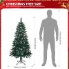 5 FT Artificial Snow Tipped Christmas Tree with DIY 100 Warm Lights Battery Operated, 21 Pine Cones, 800 Branch Tips and Sturdy Metal Stand, Green & Snow Tipped - Image 3