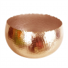 Artificial Christmas Xmas Poinsettias Copper Curve Large Metal Planter - Image 4