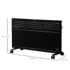 Convector Radiator Heater Freestanding or Wall-mounted Portable Electric Heating - Image 3