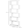 Particle Board 6-Tier Asymmetrical Shelving Unit White - Image 3