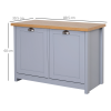 MDF Rustic 4-Compartment Storage Cabinet Grey - Image 3