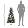5FT Artificial Christmas Tree Pencil Tree Berries Pinecones Foldable Feet Green - Image 3