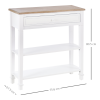 MDF Wide Drawer Console Table White - Image 3