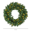 55CM Pre-lit Christmas Wreath 50 Warm White LED Ideal Xmas Artificial Door Deco - Image 3