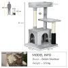 Cat Tree Climbing Activity Center with Scratching Massage Toy Hanging Ball - Image 3