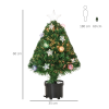 2FT Pre-lit Artificial Christmas Tree Tabletop LED Lights Pot Table Desk Green - Image 3