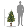 1.2m 4ft Christmas Tree Entrance 750 Tips Pre-lit Tree 80 LED with Vase Base - Image 3