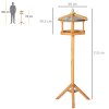 Bird Stand Feeder Table Feeding Station Garden Wood Coop Parrot Nesting Stand - Image 3