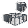 Rabbit Run Small Animal Hutch Guinea Pig House with Openable Main House & Roof - Image 3