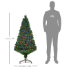 Pre-Lit Fibre Optic Artificial Christmas Tree Tree Topper Multi-Colour 5ft - Image 3