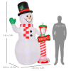 8ft Tall Christmas Inflatable Snowman Street Lamp Lighted Garden Lawn - Image 3