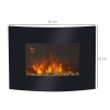 Electric Wall Mounted Fire Place Slimline Plasma Fan Heater Backlit 900/1800W - Image 3