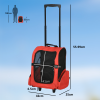 Pet Travel Backpack Bag Cat Puppy Dog Carrier w/ Trolley and Telescopic Handle - Image 3