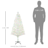 5 Feet Prelit Artificial Christmas Tree with Fiber Optic LED Light White - Image 3