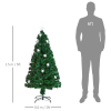 5FT Prelit Artificial Christmas Tree Fibre Optic Star LED Light Xmas Deco Green - Image 3