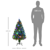 4FT Green Fibre Optic Artificial Christmas Tree LED Snowflakes Fireproofing - Image 3