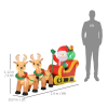 3.5ft Christmas Inflatable Santa Claus on Sleigh LED Indoor Outdoor - Image 3