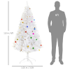 6ft Snow Artificial Christmas Tree Metal Stand Elegant Faux White - Image 3